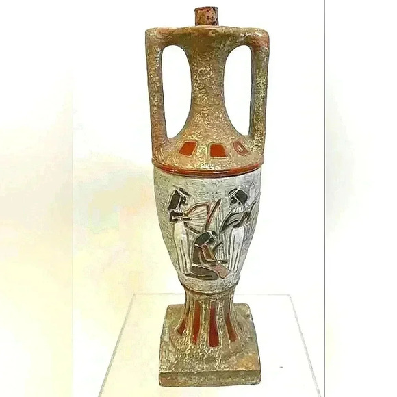 EGYPTIAN ART- 1950’s Italian neo-Egyptian decanter 14” tall x 5” across - Picture 1 of 11